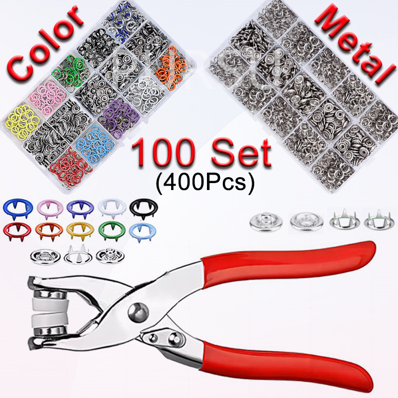 Snap Fastener Set - 100 set di pinze a scatto