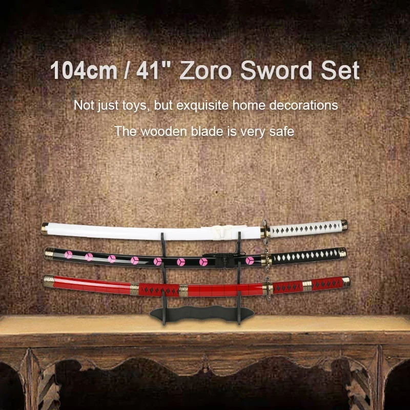 Cosplay Prop Katana - 2026 Set di 3 Spade di