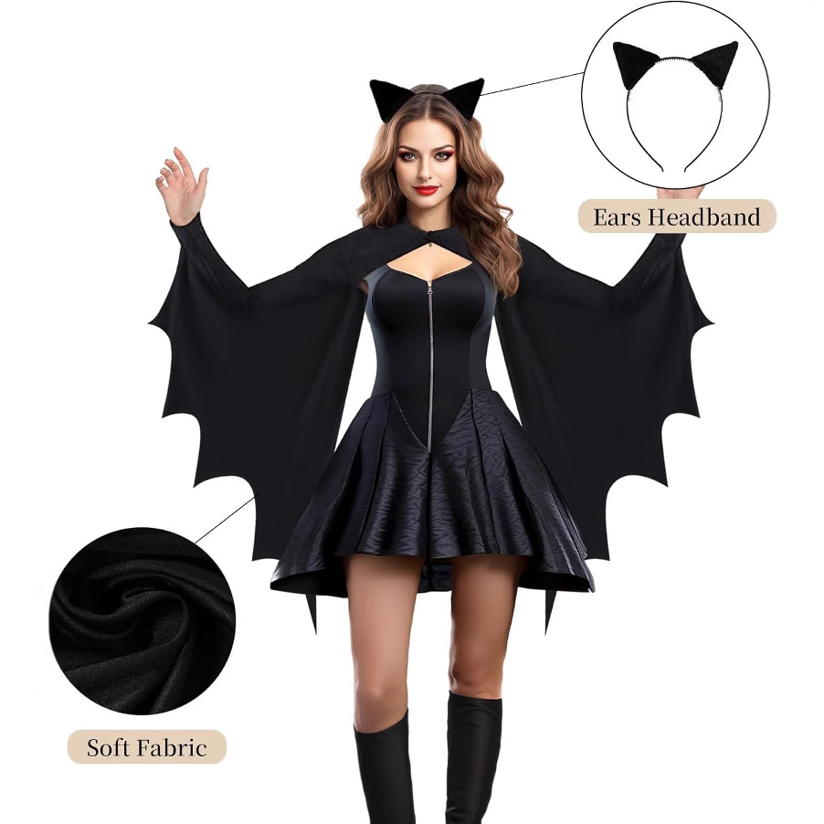 Cosplay Bat Prop - Costume di Halloween Unisex per Adulti,