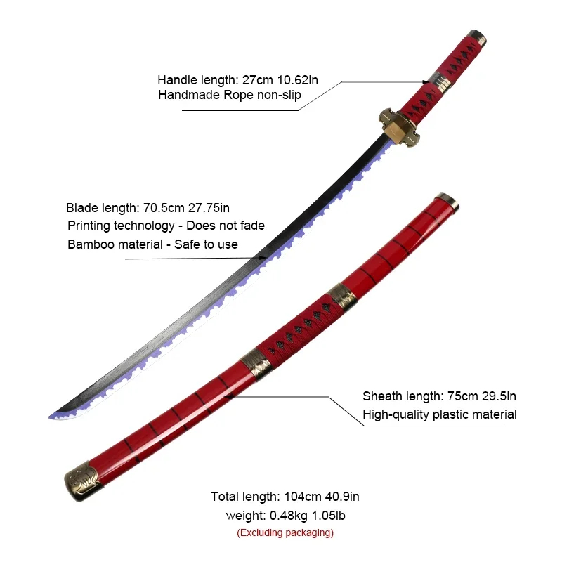 2026 Set di 3 Spade di Roronoa - Cosplay Prop Katana recensione e prezzo